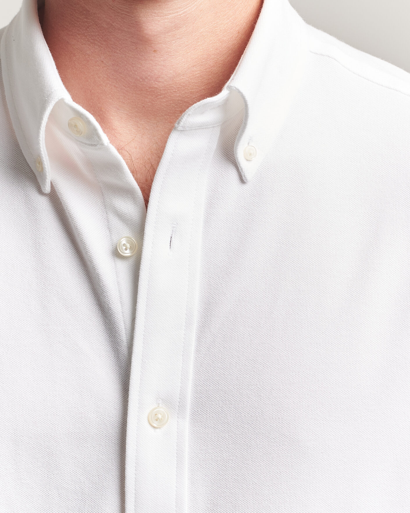 Hombres | Camisas | Gant | Regular Fit Jersey Pique Shirt White