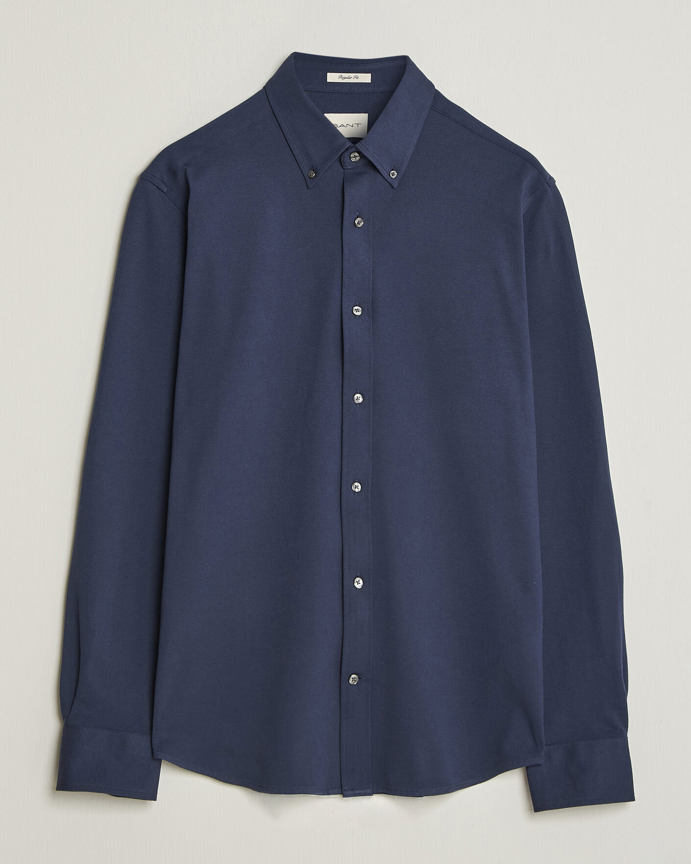 Hombres | Camisas | Gant | Regular Fit Jersey Pique Shirt Marine