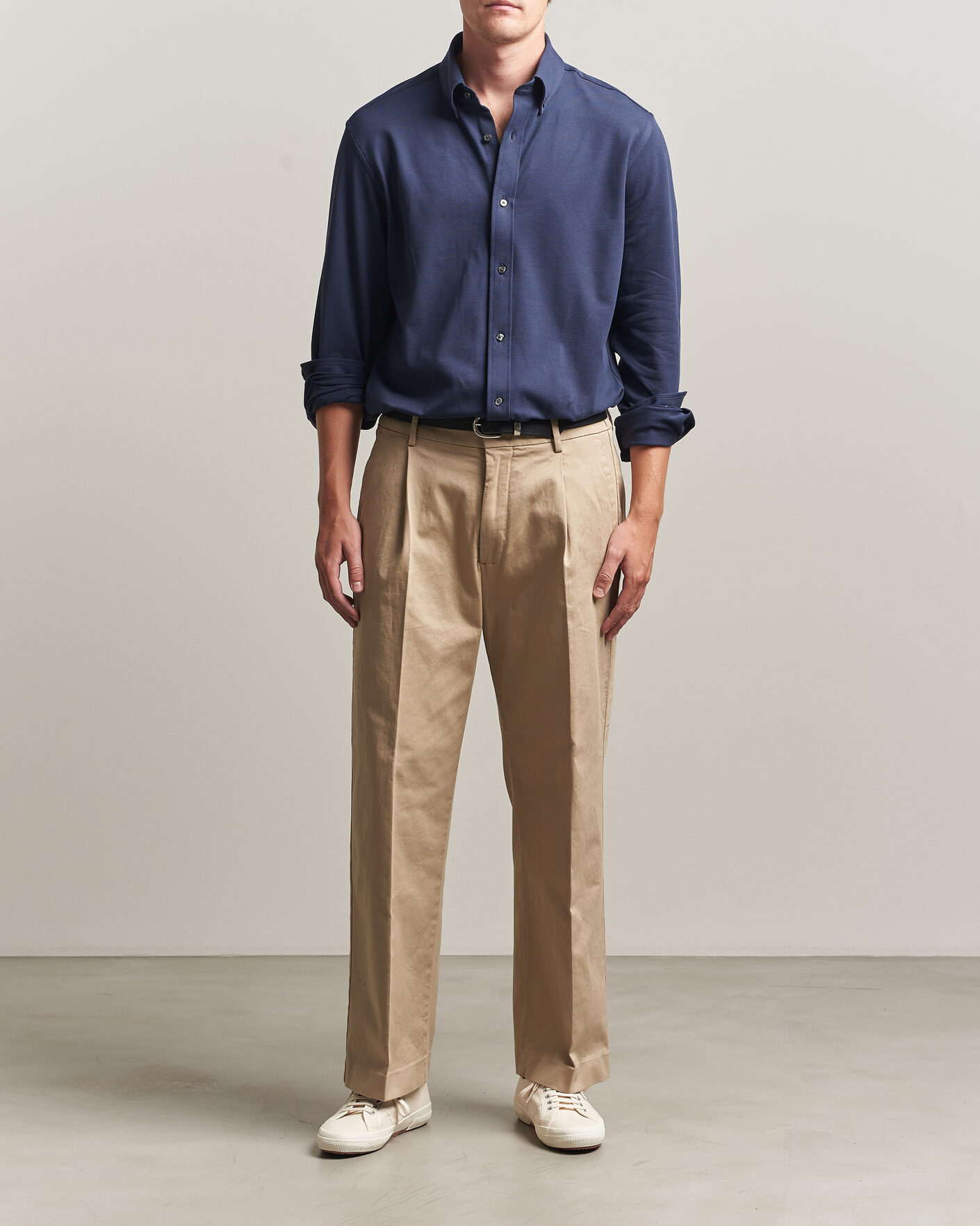 Hombres | Camisas | Gant | Regular Fit Jersey Pique Shirt Marine