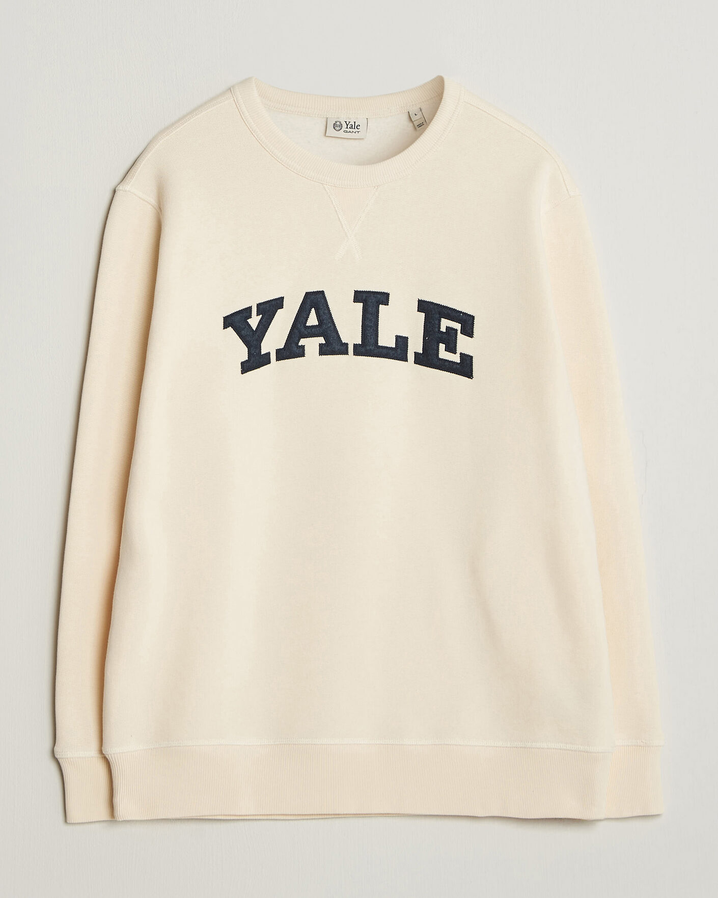 Hombres | Jerséis y prendas de punto | Gant | YALE Crew Neck Sweatshirt Cream