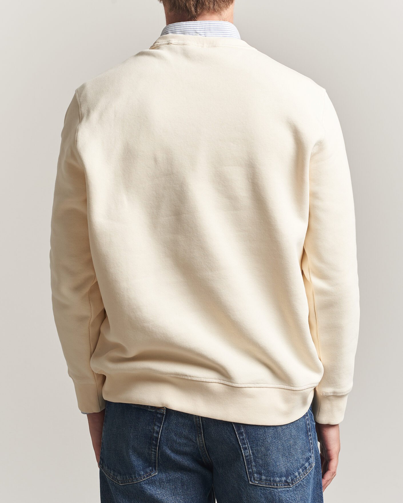 Hombres | Jerséis y prendas de punto | Gant | YALE Crew Neck Sweatshirt Cream