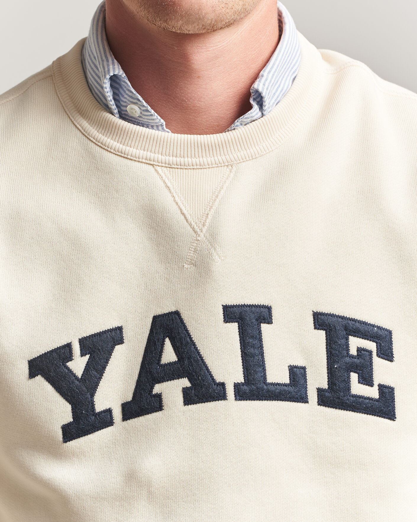 Hombres | Jerséis y prendas de punto | Gant | YALE Crew Neck Sweatshirt Cream
