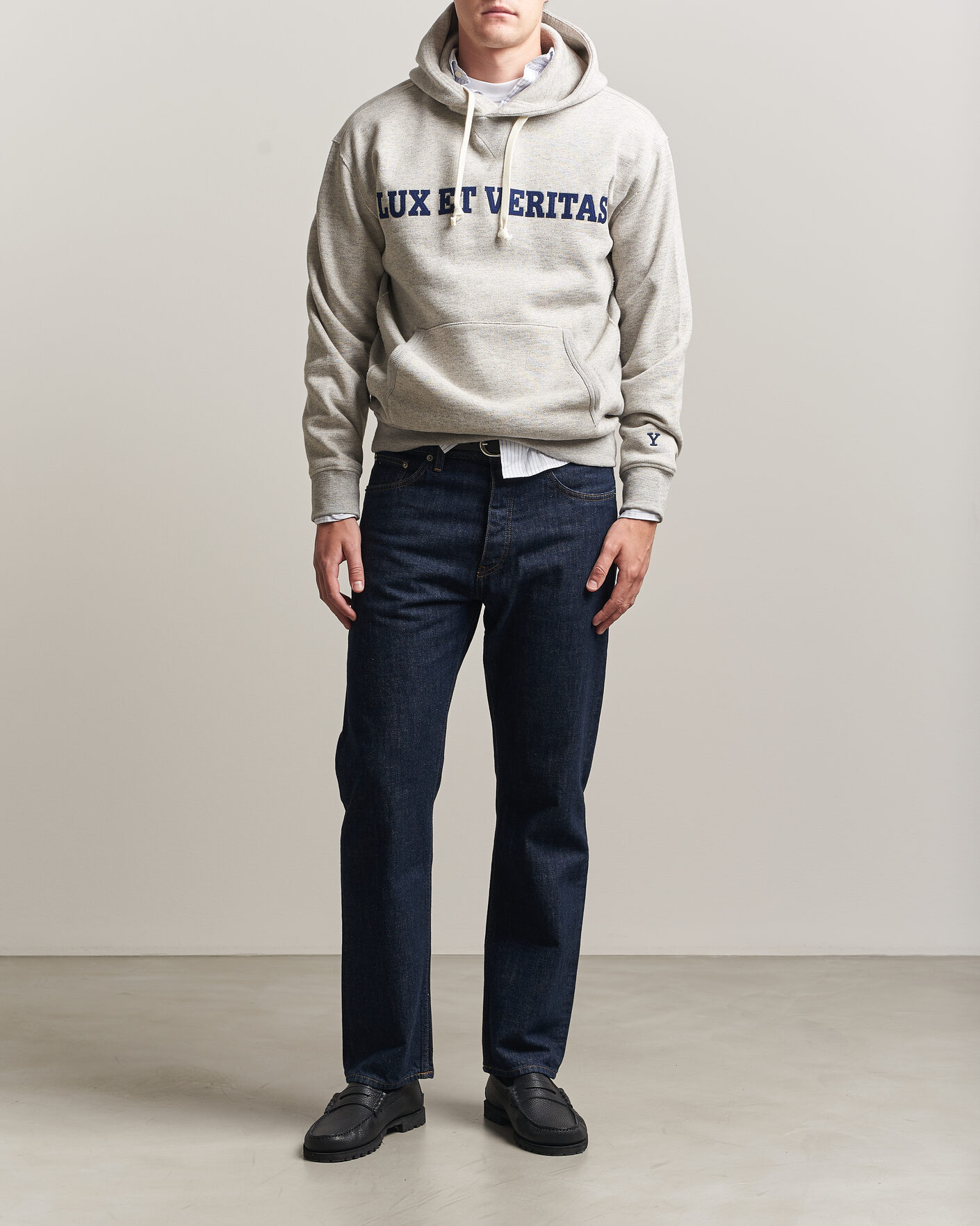 Hombres | Jerséis y prendas de punto | Gant | YALE Hoodie Grey Melange