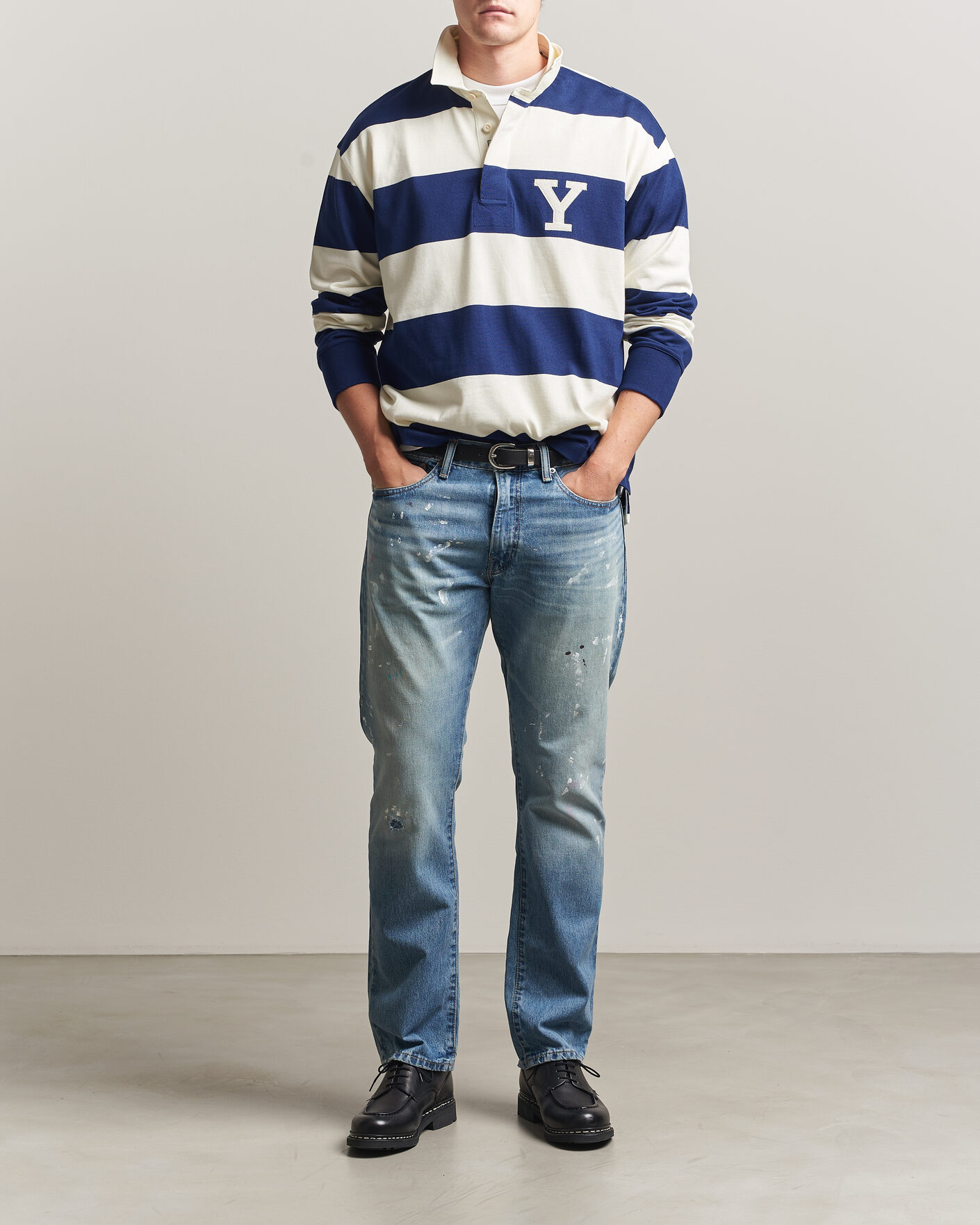 Hombres | Jerséis y prendas de punto | Gant | YALE Striped Heavy Rugger Rich Navy