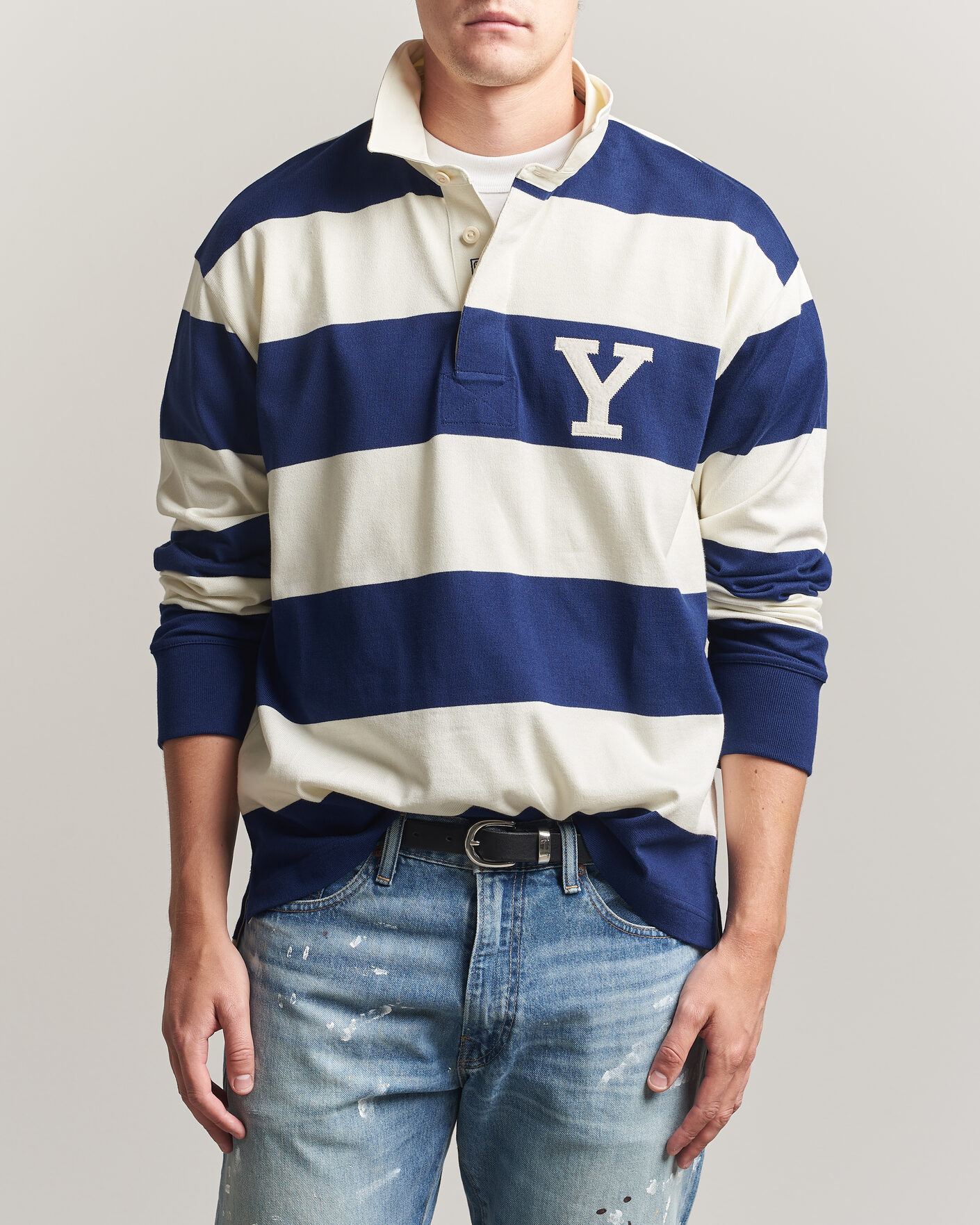 Hombres | Jerséis y prendas de punto | Gant | YALE Striped Heavy Rugger Rich Navy