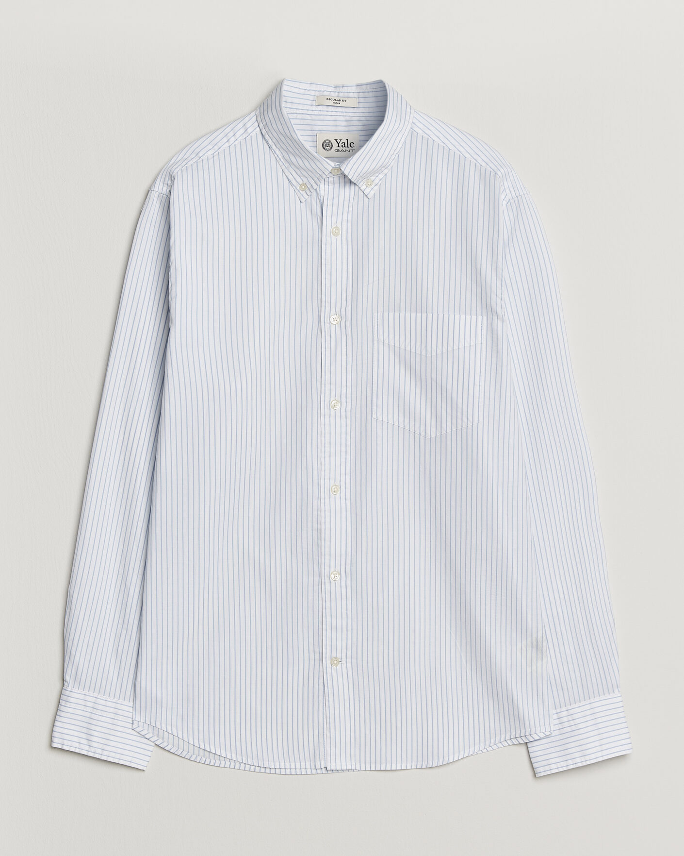 Hombres | Camisas | Gant | YALE Regular Fit Striped Oxford Shirt Light Blue