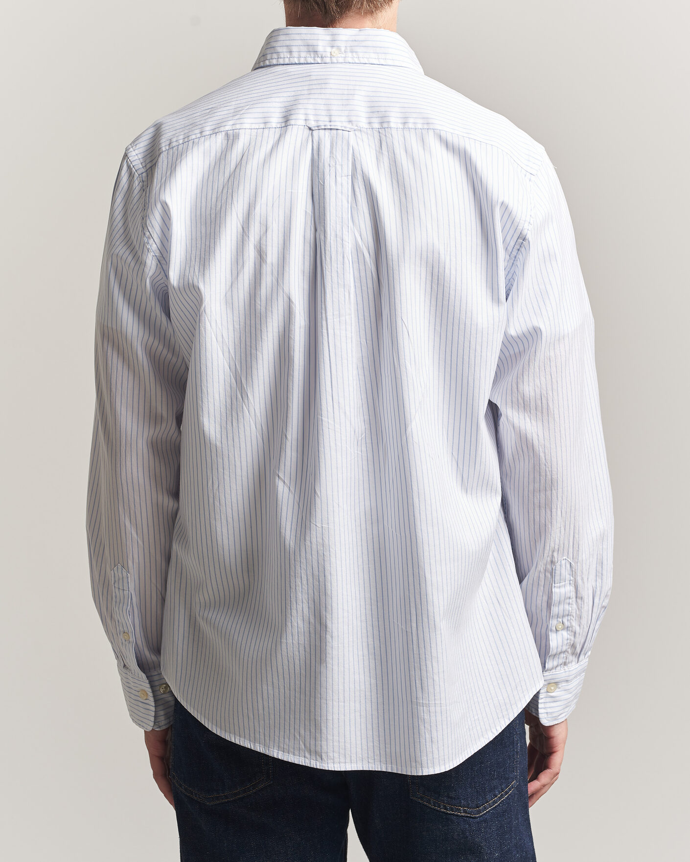 Hombres | Camisas | Gant | YALE Regular Fit Striped Oxford Shirt Light Blue
