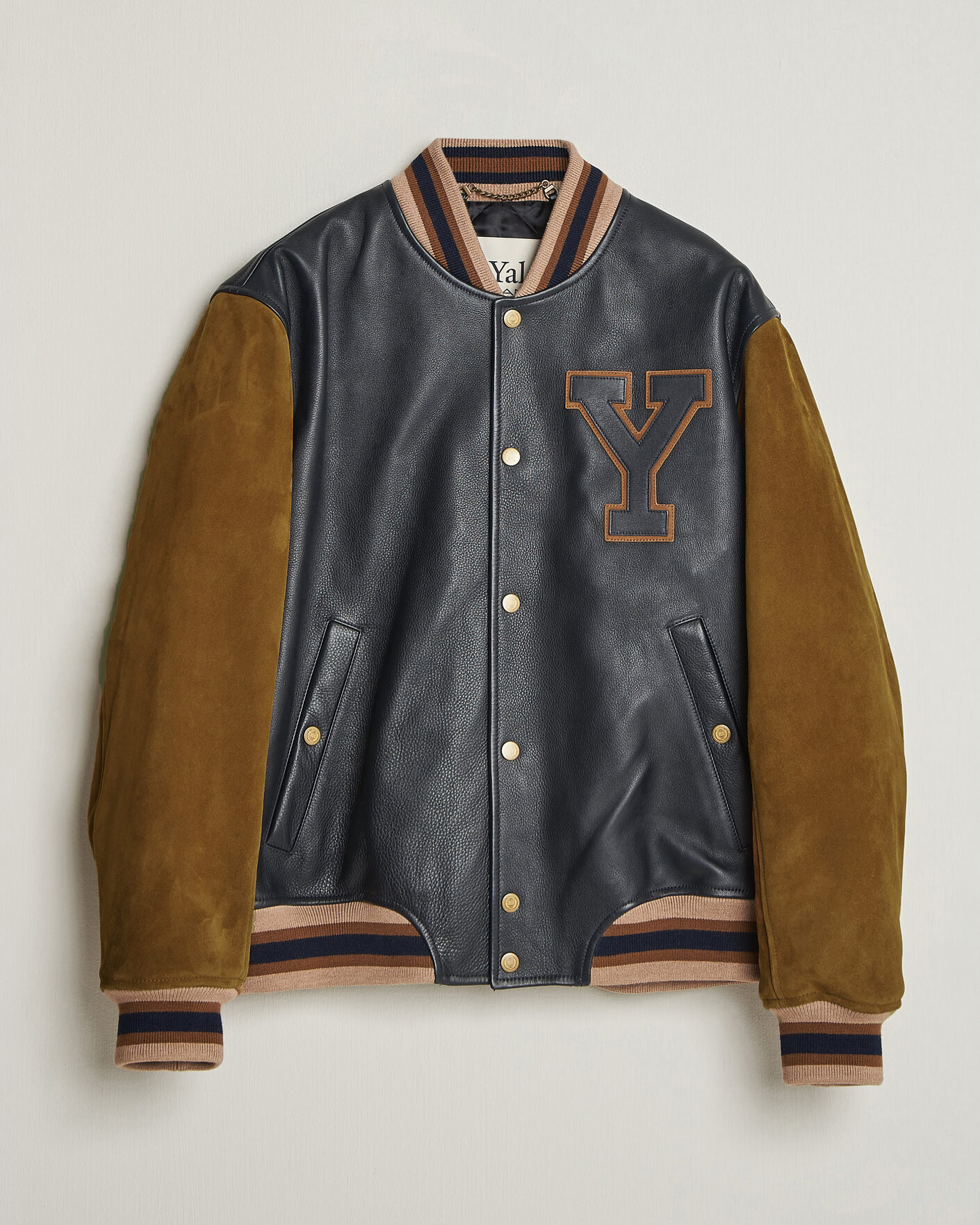 Hombres | Abrigos y chaquetas | Gant | YALE Suede/Leather Varsity Jacket Navy