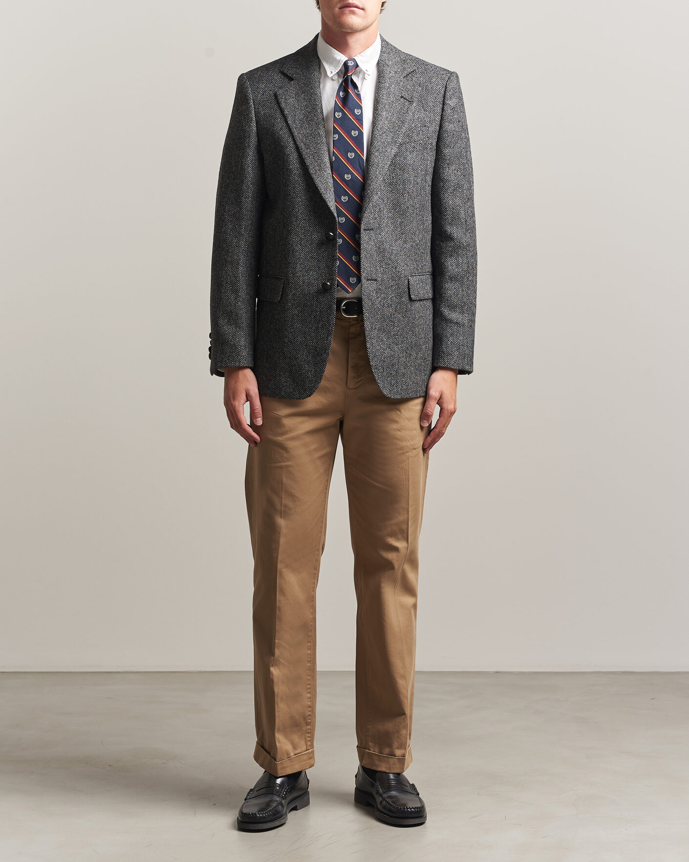 Hombres | Blazers | Gant | YALE Tweed Blazer Black Grey