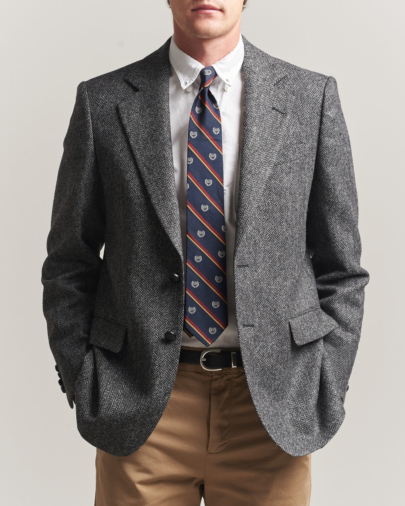 Hombres | Blazers | Gant | YALE Tweed Blazer Black Grey