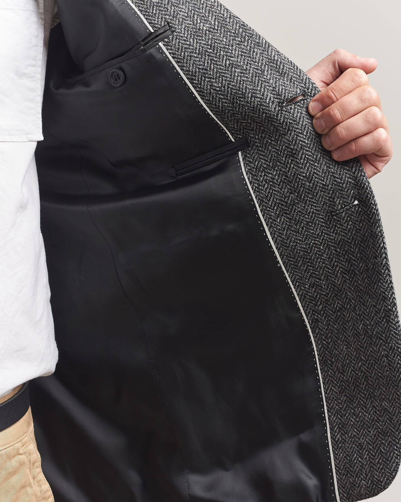 Hombres | Blazers | Gant | YALE Tweed Blazer Black Grey