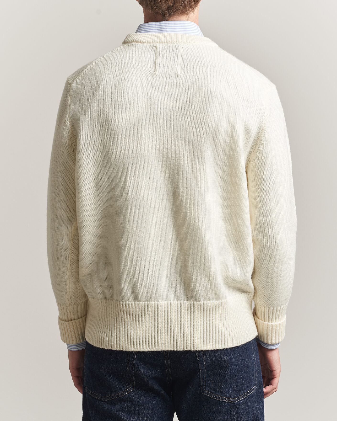 Hombres | Jerséis y prendas de punto | Gant | YALE Merino Crew Neck Cream