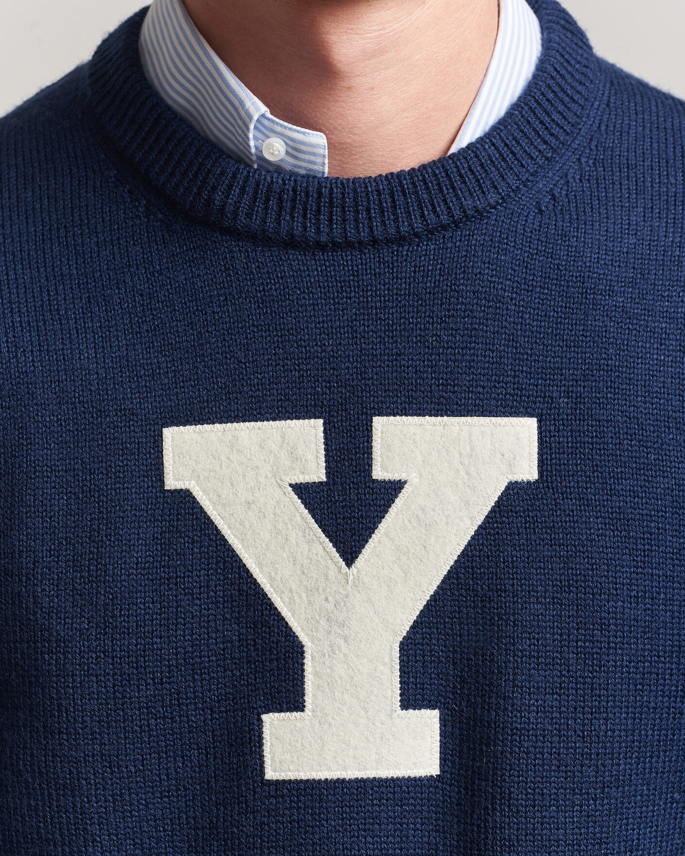 Hombres | Jerséis y prendas de punto | Gant | YALE Merino Crew Neck Marine