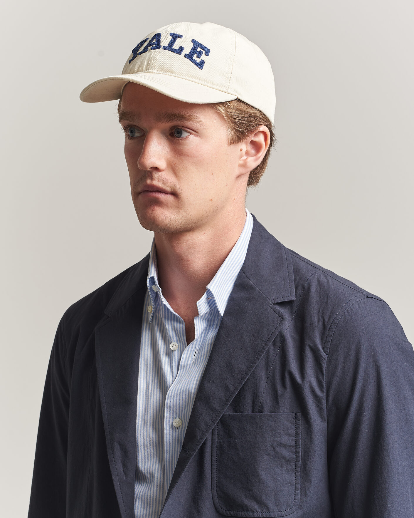 Hombres | Sombreros y gorras | Gant | YALE Heavy Washed Cotton Twill Cap Cream