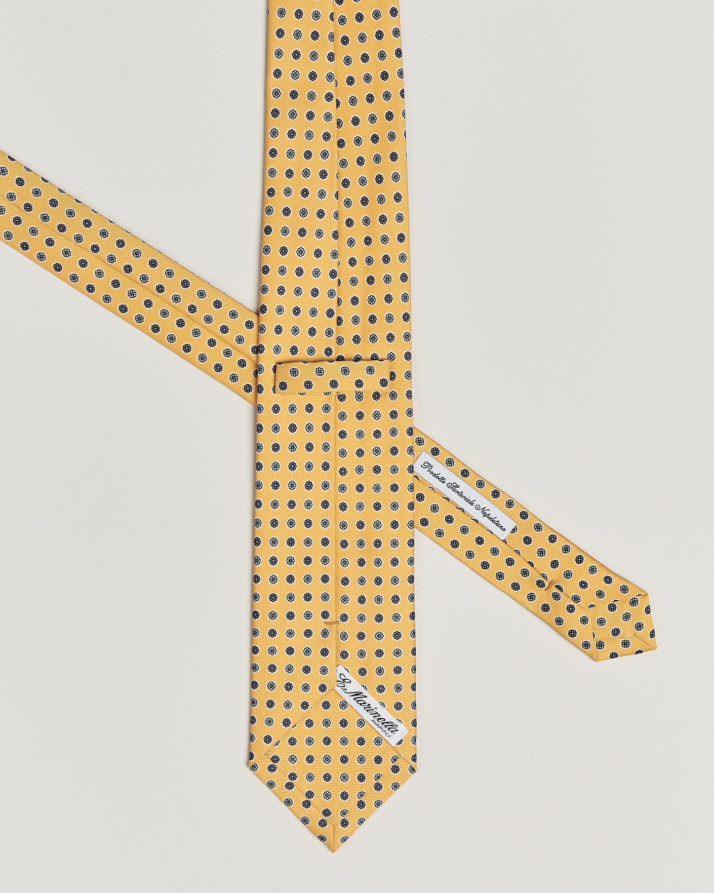 Hombres | Corbatas | E. Marinella | 3-Fold Printed Silk Tie Yellow