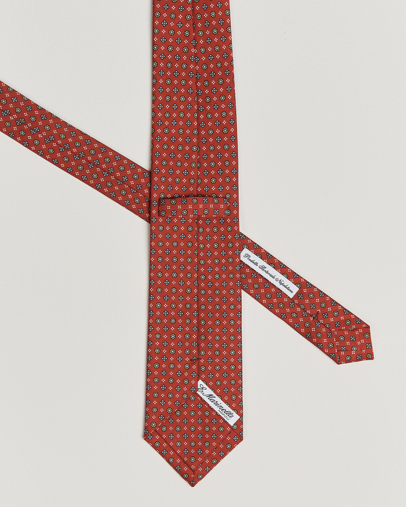 Hombres | Corbatas | E. Marinella | 3-Fold Printed Silk Tie Red