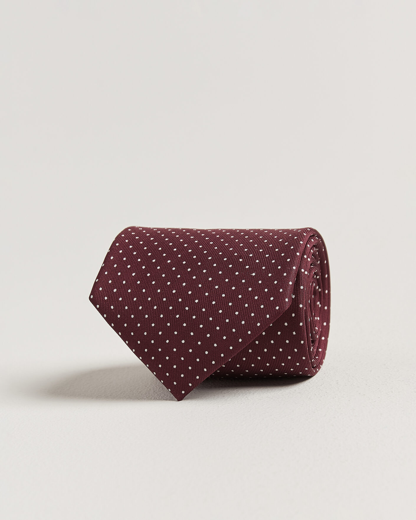 Hombres | Corbatas | E. Marinella | 3-Fold Printed Silk Tie Burgundy