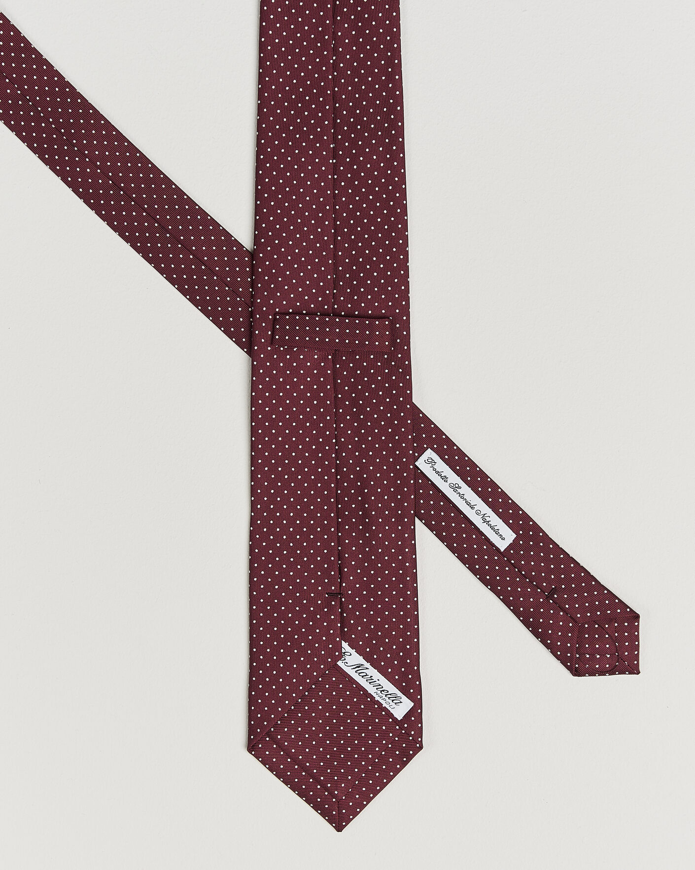 Hombres | Corbatas | E. Marinella | 3-Fold Printed Silk Tie Burgundy