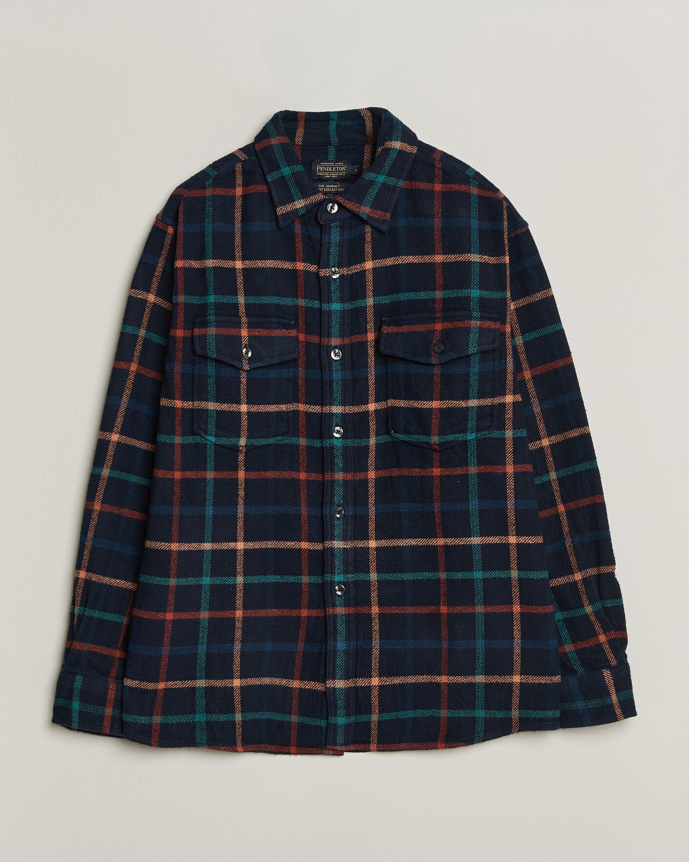 Hombres | Camisas | Pendleton | Big Pocket Shirt Dark Blue Check