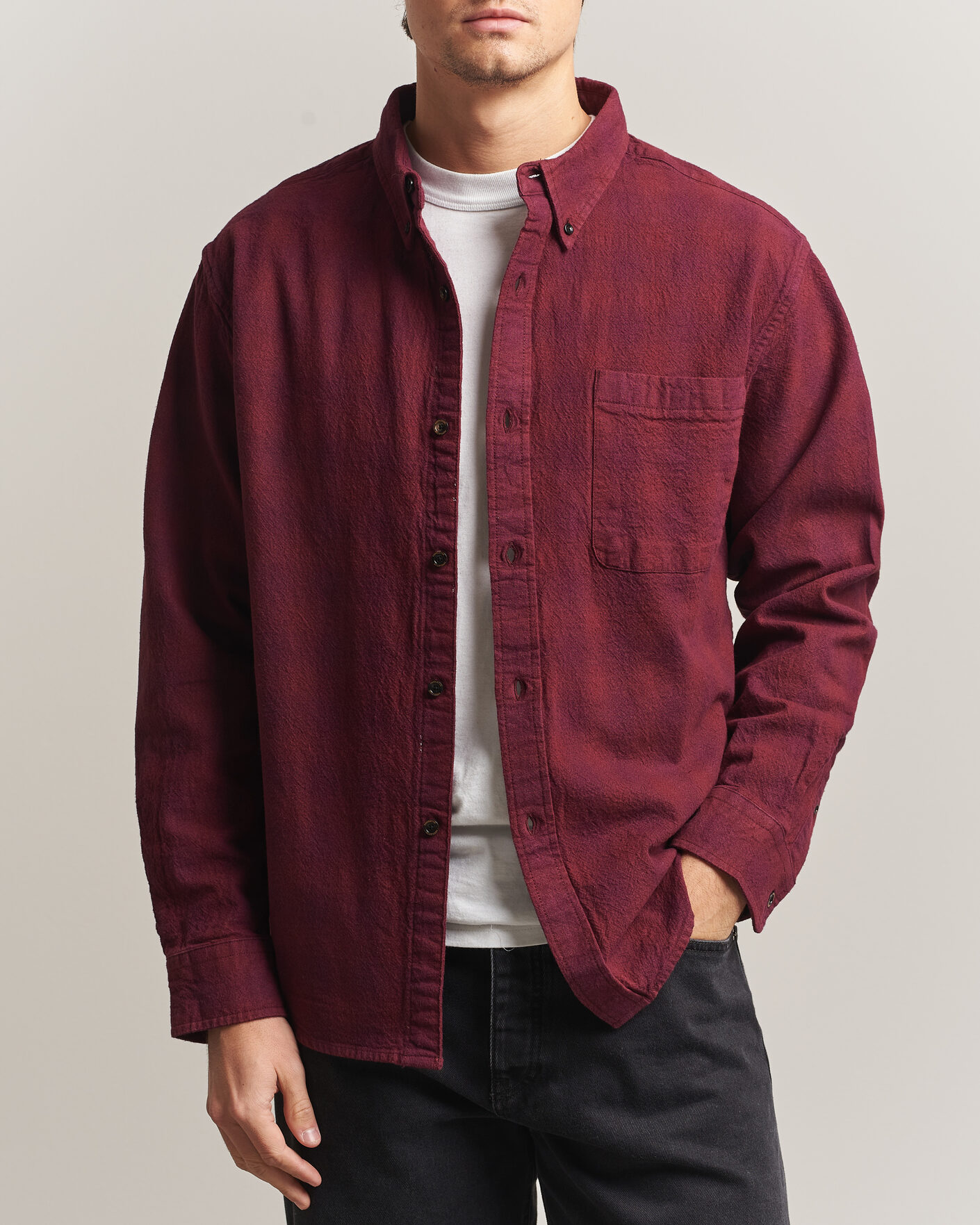 Hombres | Camisas | Pendleton | Flannel Button Down Shirt Maroon Plaid