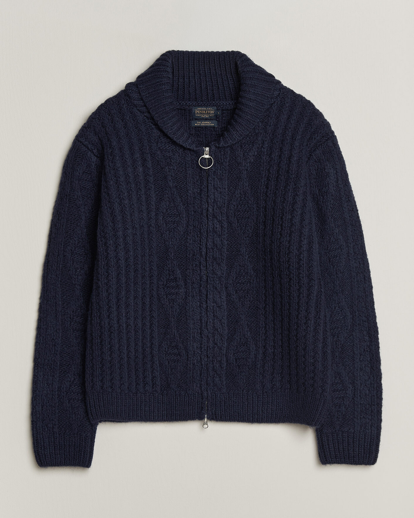 Hombres | Jerséis y prendas de punto | Pendleton | Hoop Zip Cardigan Navy
