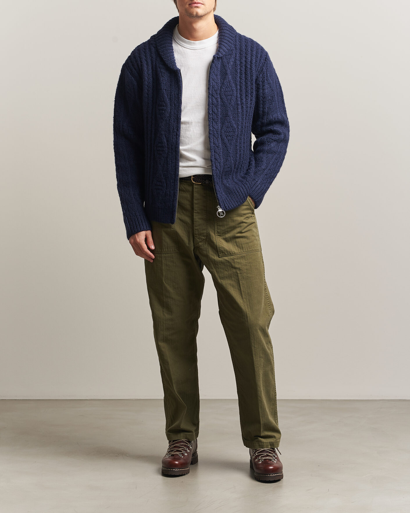 Hombres | Jerséis y prendas de punto | Pendleton | Hoop Zip Cardigan Navy