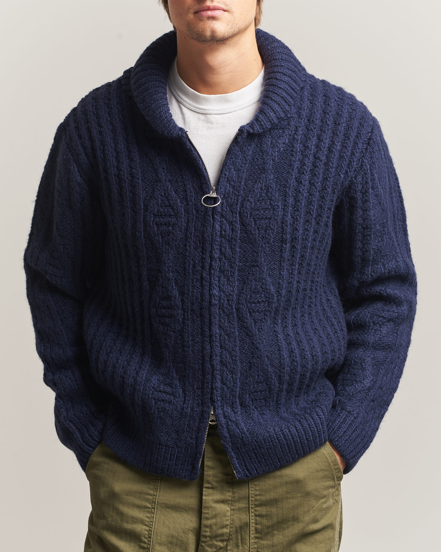 Hombres | Jerséis y prendas de punto | Pendleton | Hoop Zip Cardigan Navy