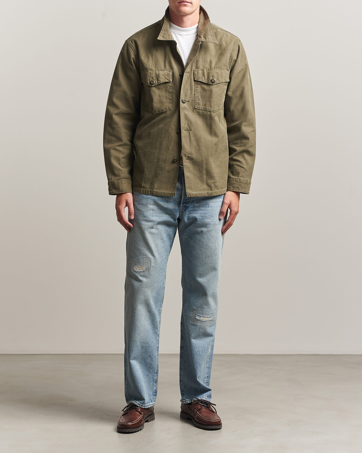 Hombres | Vaqueros | RRL | Vintage Fit Distressed Jeans Bridgeview Wash