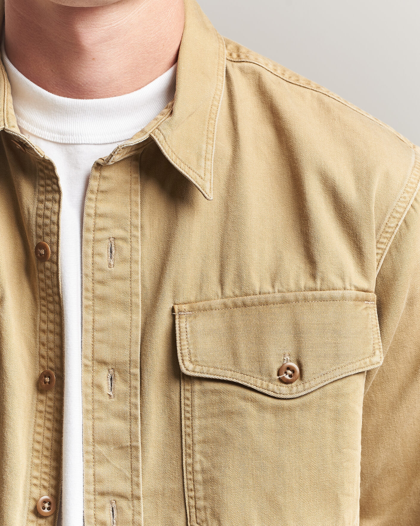 Hombres | Camisas | RRL | Officers Shirt Faded Tan
