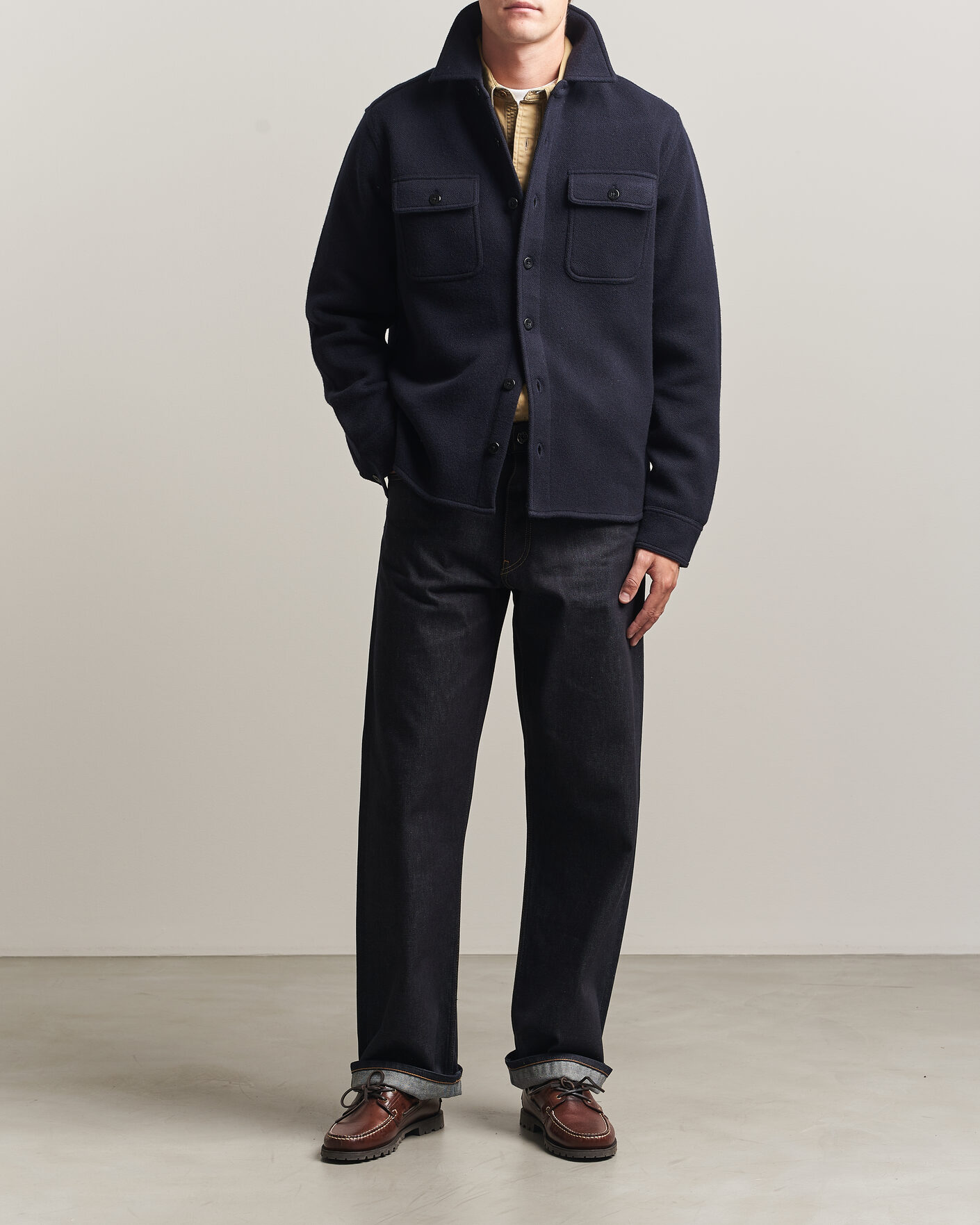 Hombres | Camisas | RRL | CPO Cardigan Shirt Navy