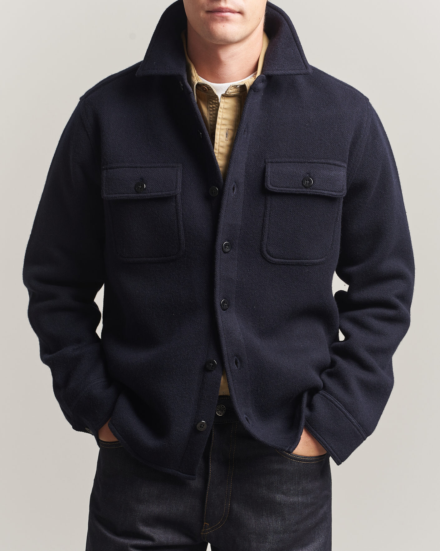 Hombres | Camisas | RRL | CPO Cardigan Shirt Navy