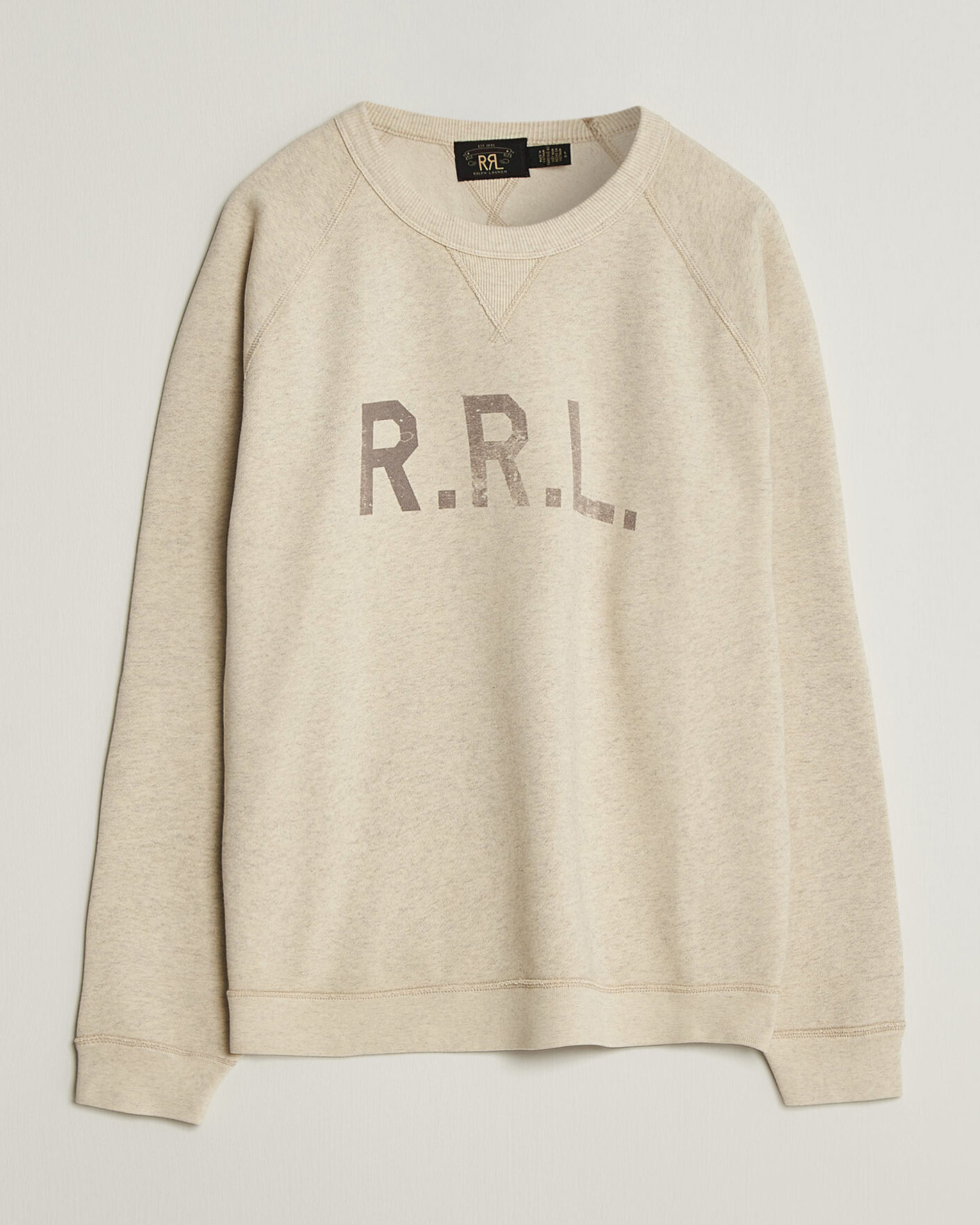 Hombres | Jerséis y prendas de punto | RRL | Raglan Sleeve Sweatshirt Oatmeal Heather