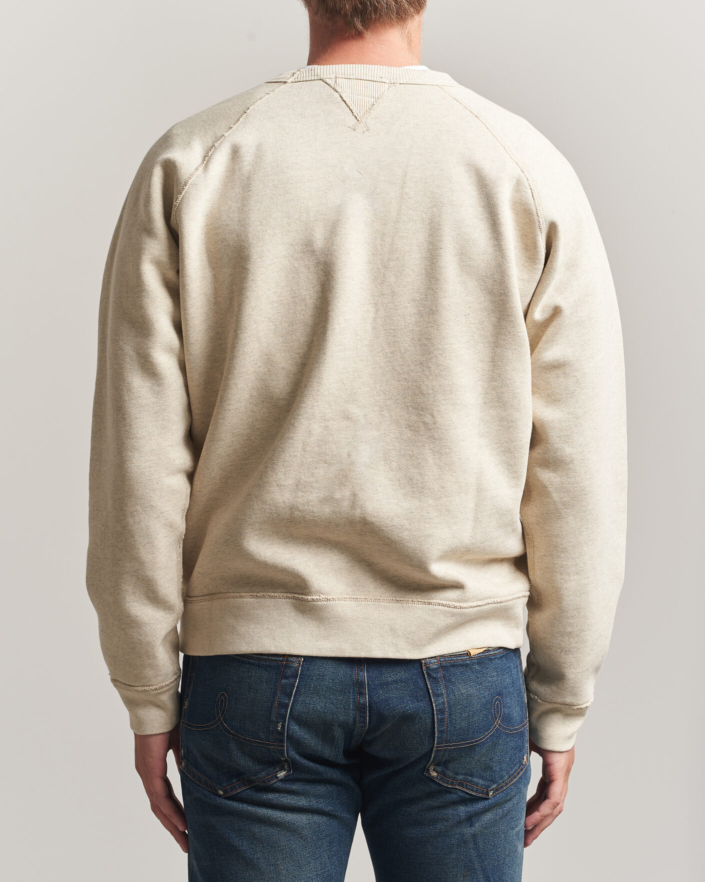 Hombres | Jerséis y prendas de punto | RRL | Raglan Sleeve Sweatshirt Oatmeal Heather