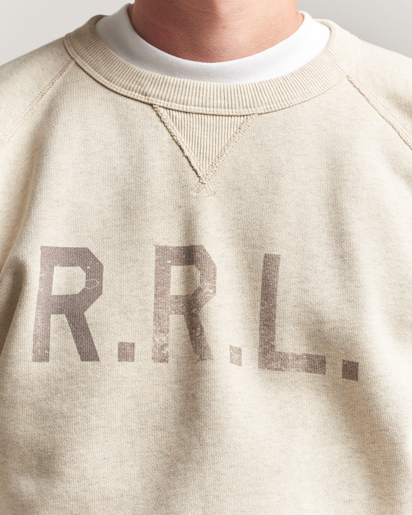 Hombres | Jerséis y prendas de punto | RRL | Raglan Sleeve Sweatshirt Oatmeal Heather