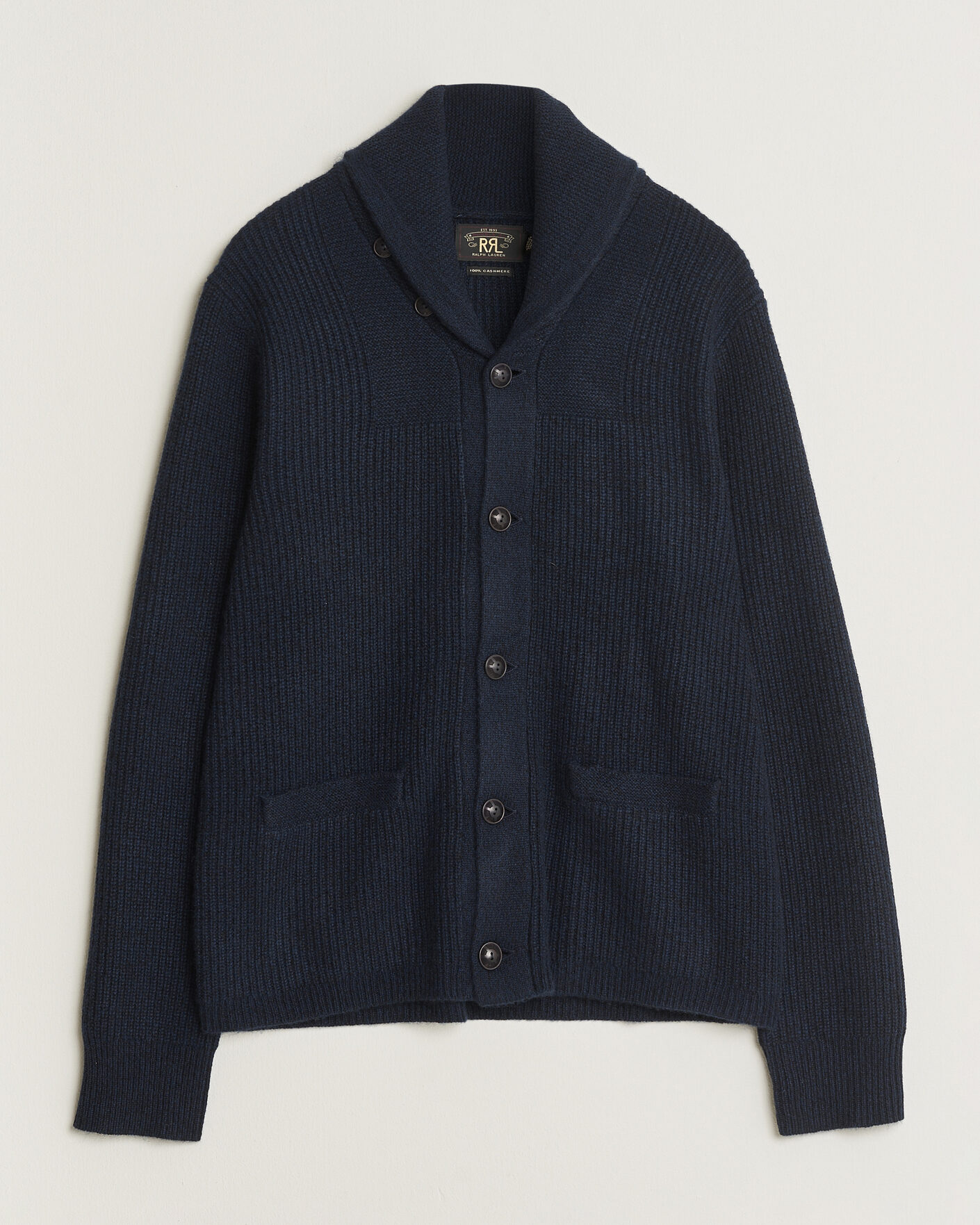 Hombres | Jerséis y prendas de punto | RRL | Cashmere Shawl Collar Cardigan Navy