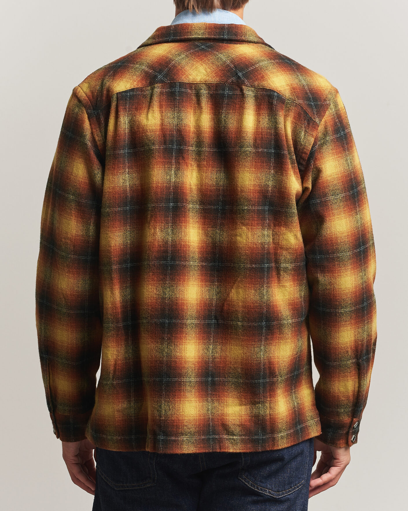 Hombres | Camisas | RRL | Jesse Plaid Camp Shirt Orange/Yellow