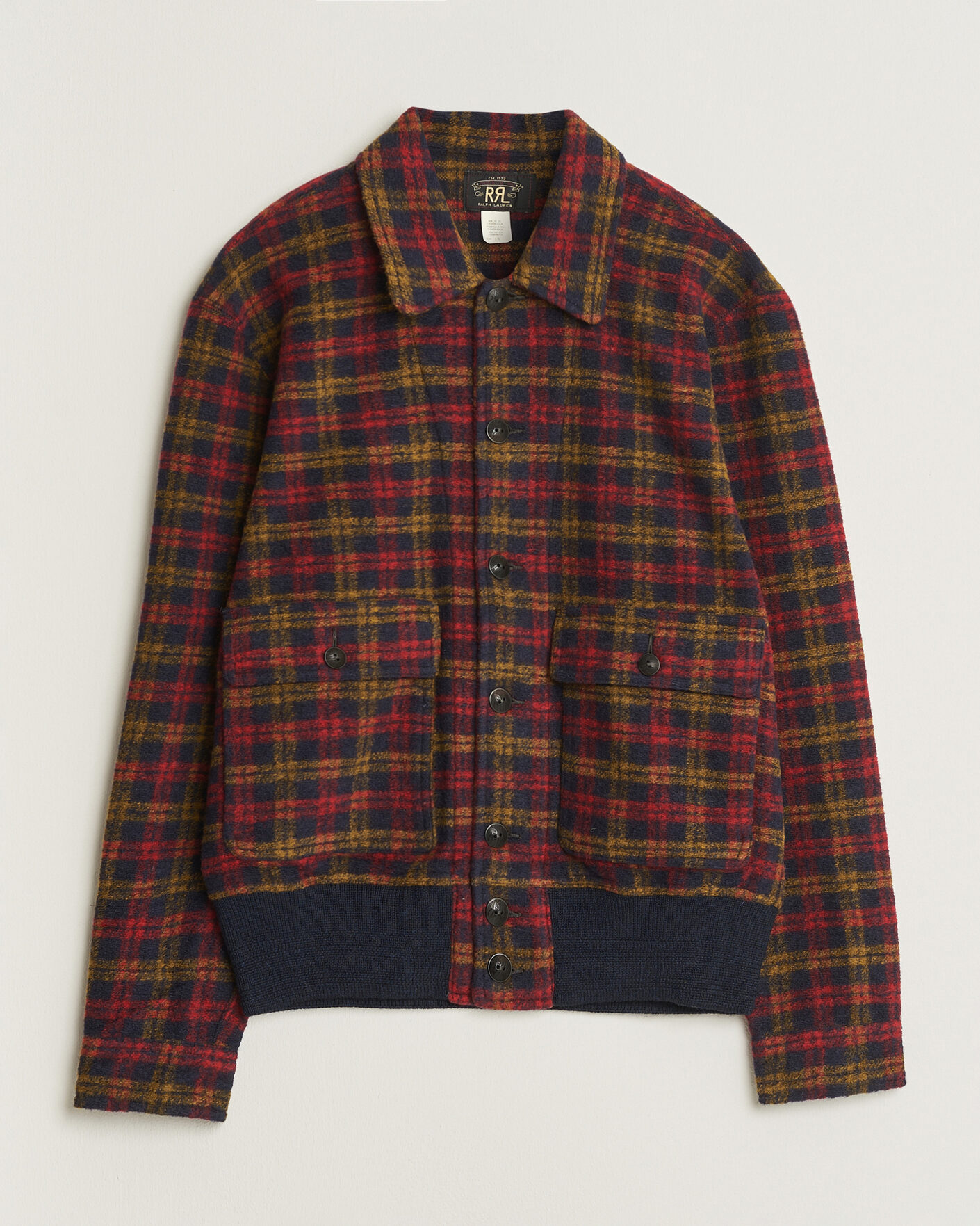 Hombres | Abrigos y chaquetas | RRL | Knit Bomber Jacket Red Multi