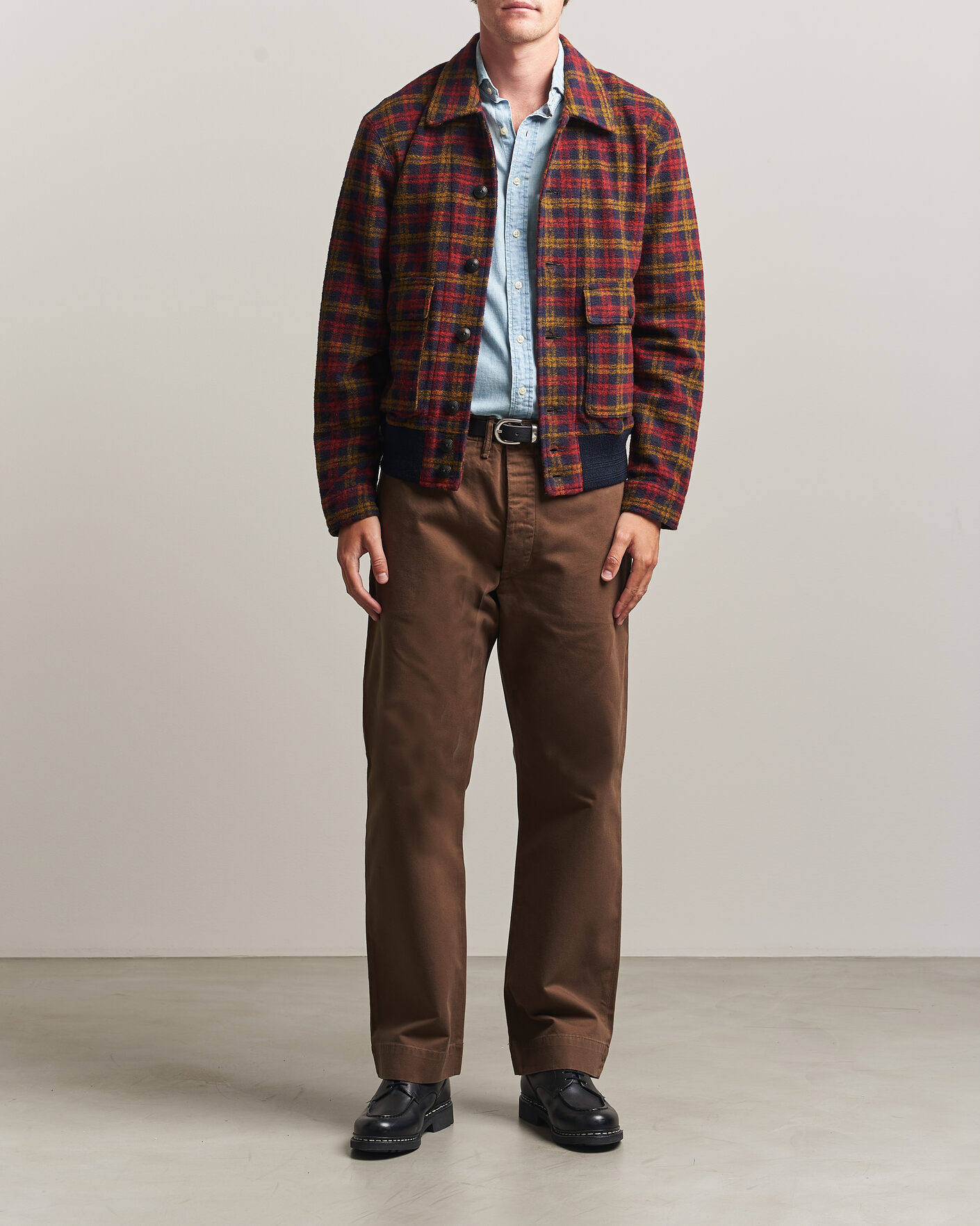 Hombres | Abrigos y chaquetas | RRL | Knit Bomber Jacket Red Multi