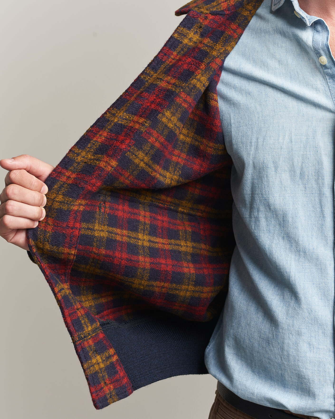 Hombres | Abrigos y chaquetas | RRL | Knit Bomber Jacket Red Multi