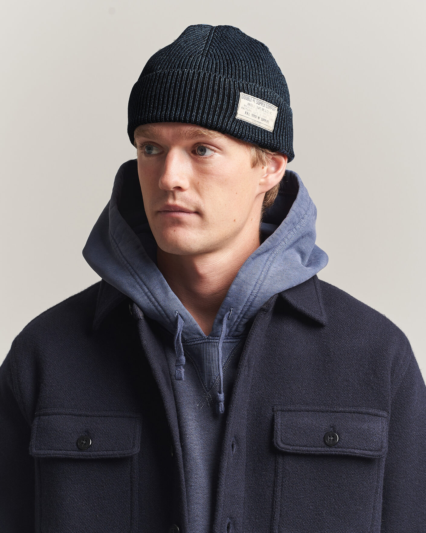 Hombres | Gorros | RRL | Watch Cap Midnight Blue