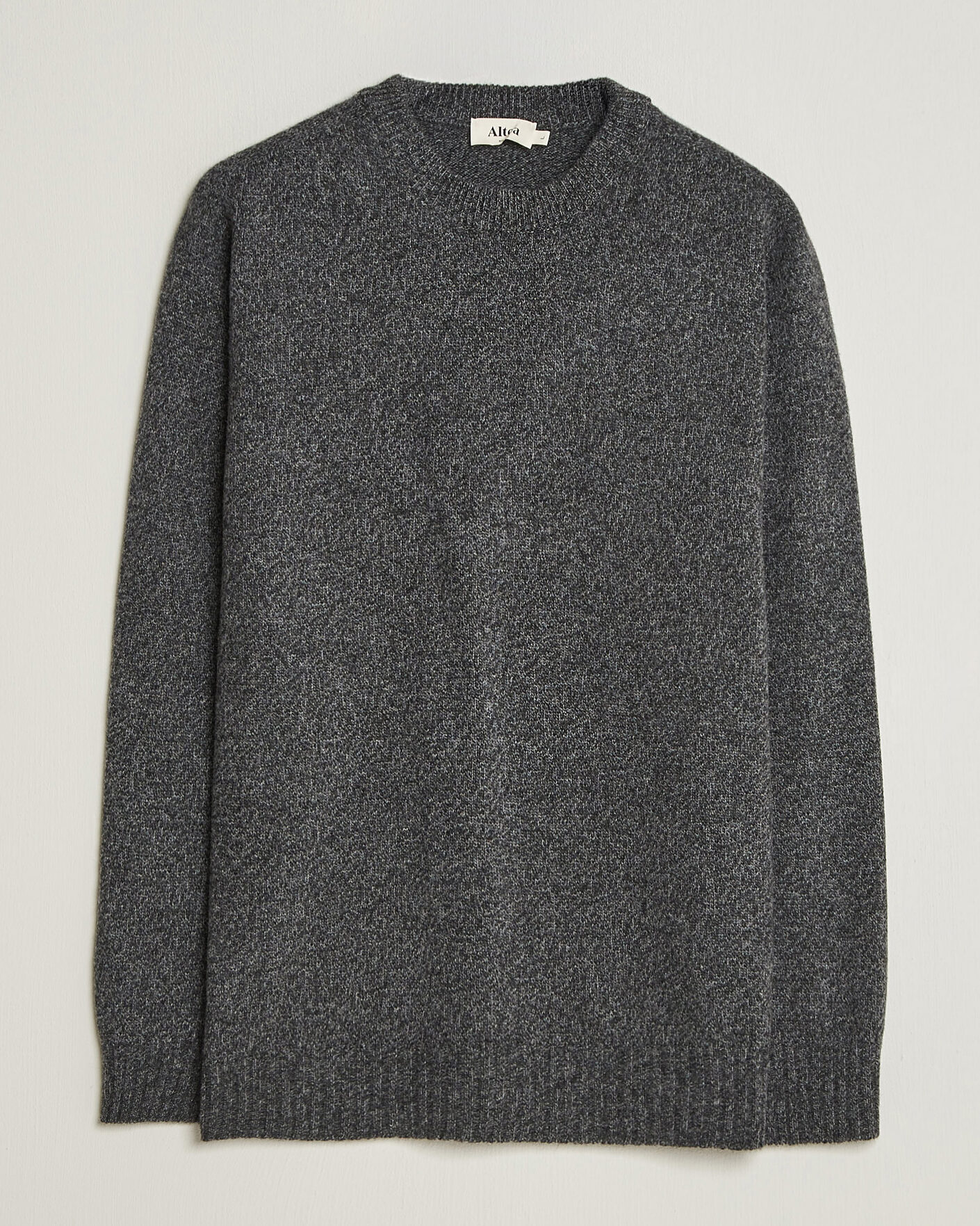 Hombres | Jerséis y prendas de punto | Altea | Wool/Cashmere Crew Neck Pullover Charcoal Melange