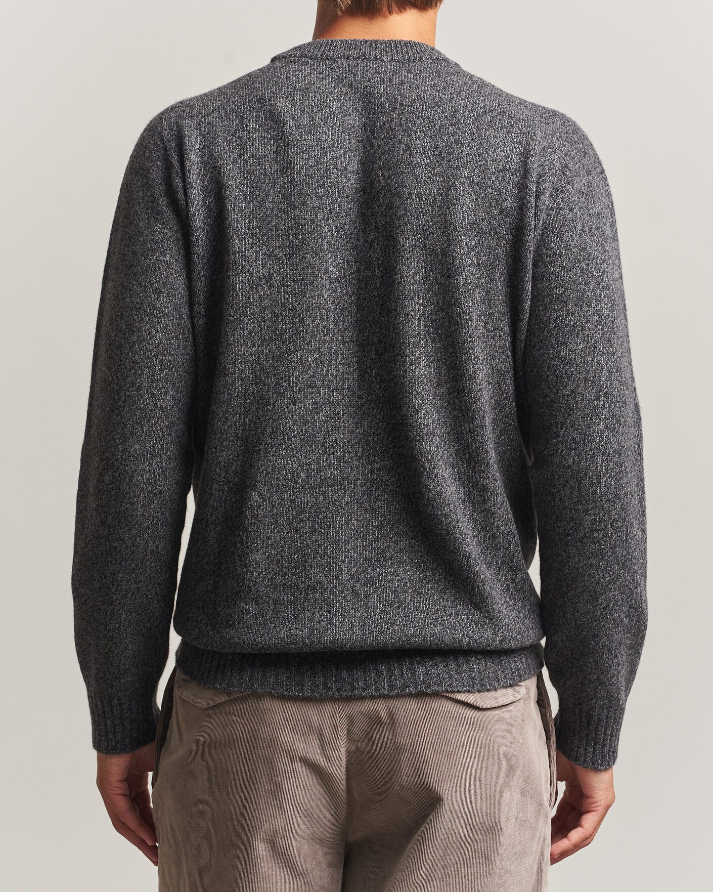 Hombres | Jerséis y prendas de punto | Altea | Wool/Cashmere Crew Neck Pullover Charcoal Melange