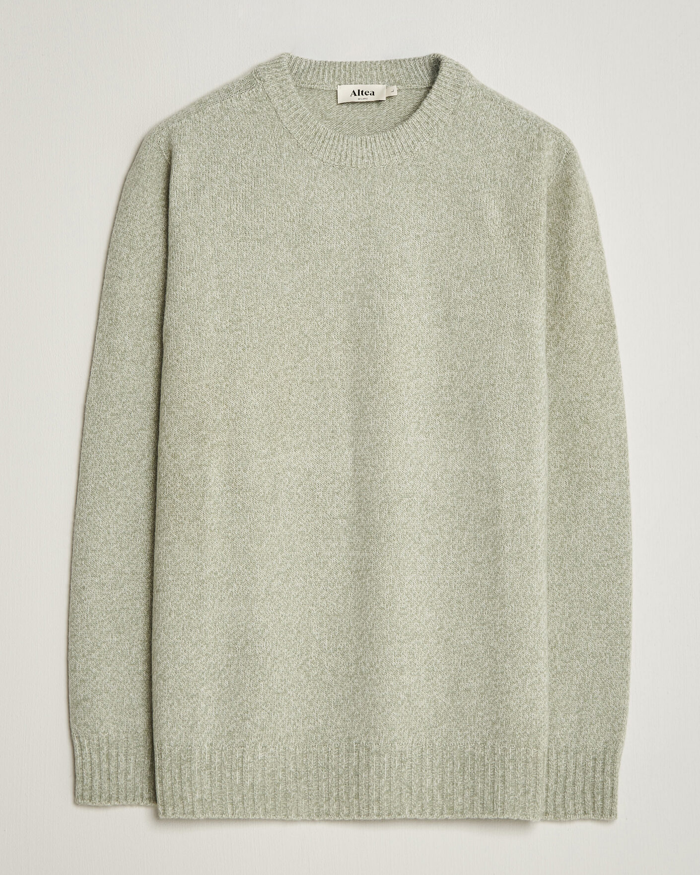 Hombres | Jerséis y prendas de punto | Altea | Wool/Cashmere Crew Neck Pullover Mint Green