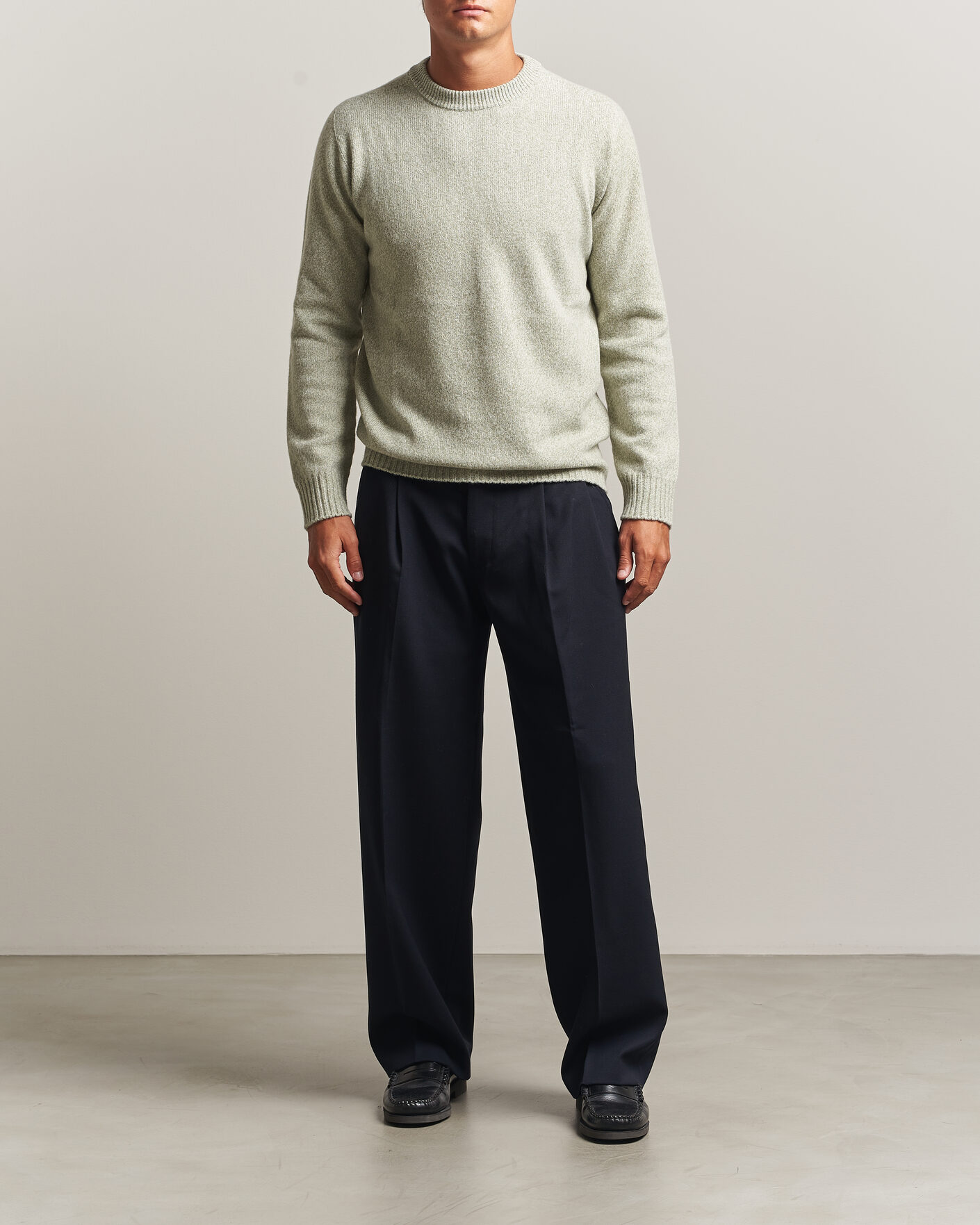 Hombres | Jerséis y prendas de punto | Altea | Wool/Cashmere Crew Neck Pullover Mint Green