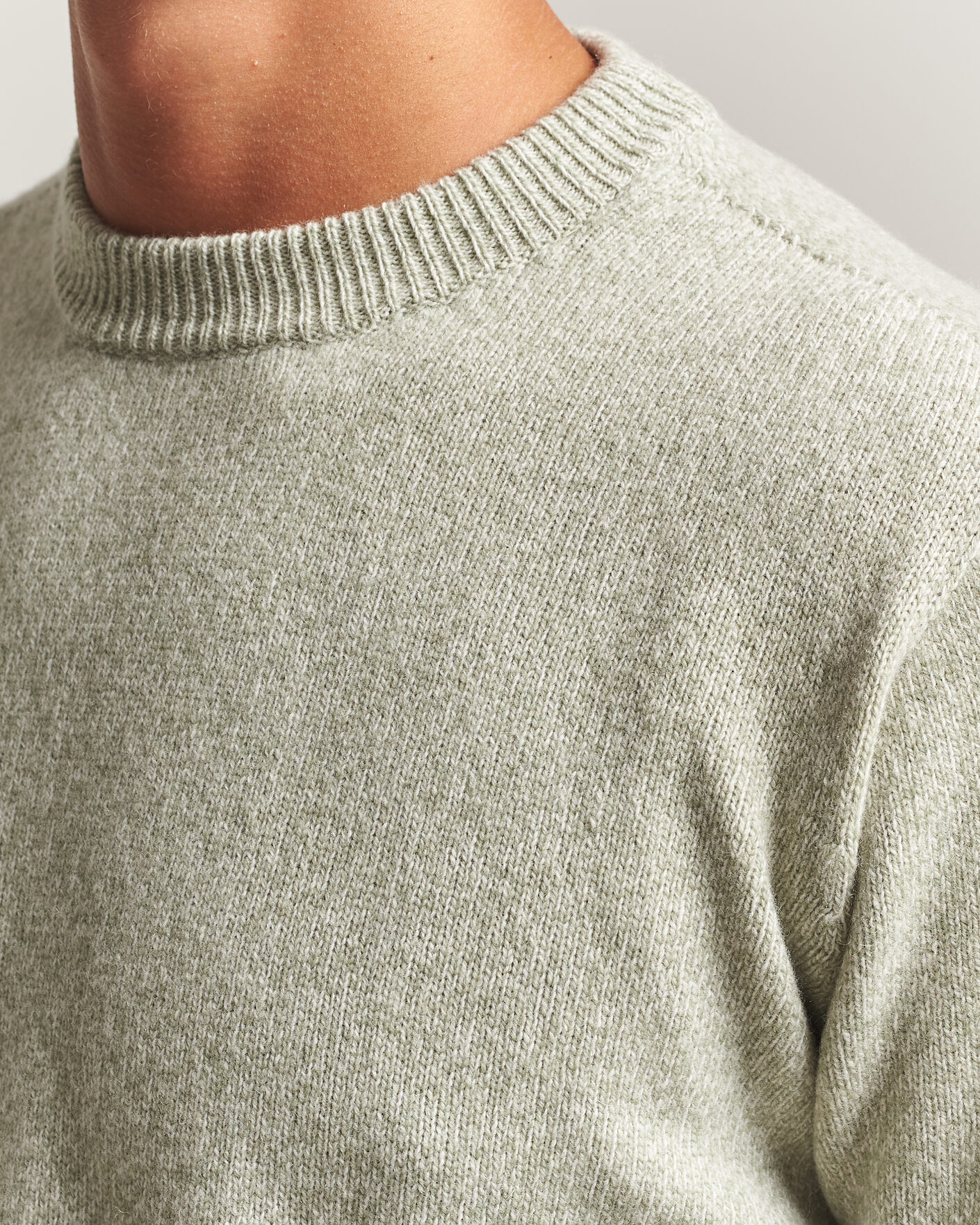 Hombres | Jerséis y prendas de punto | Altea | Wool/Cashmere Crew Neck Pullover Mint Green