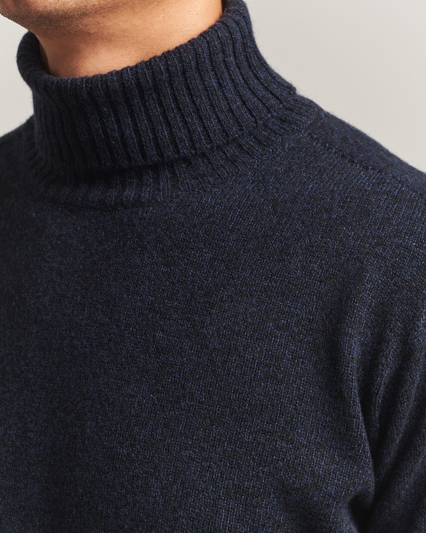 Hombres | Jerséis y prendas de punto | Altea | Wool/Cashmere Rollneck Navy Melange