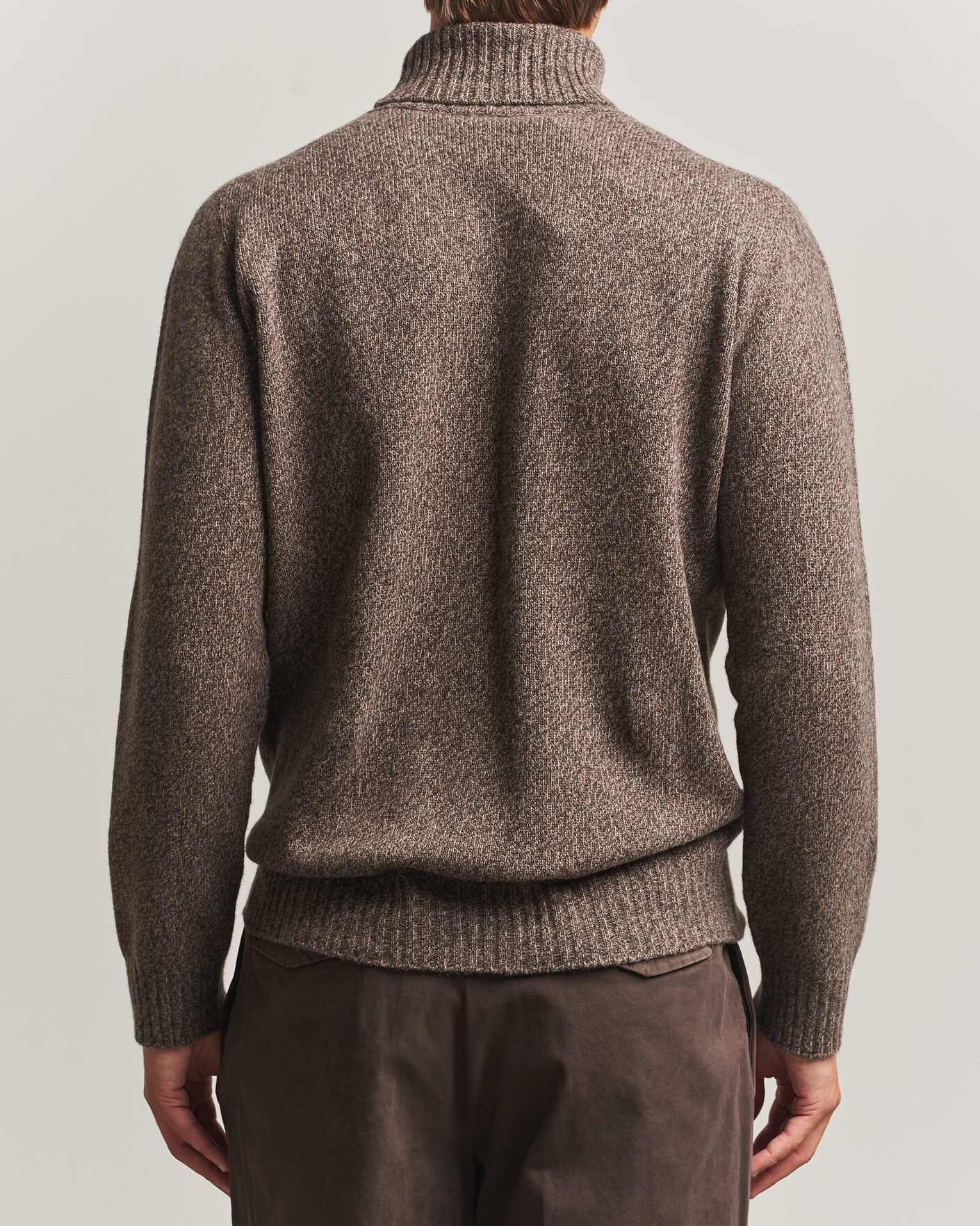 Hombres | Jerséis y prendas de punto | Altea | Wool/Cashmere Rollneck Brown Melange