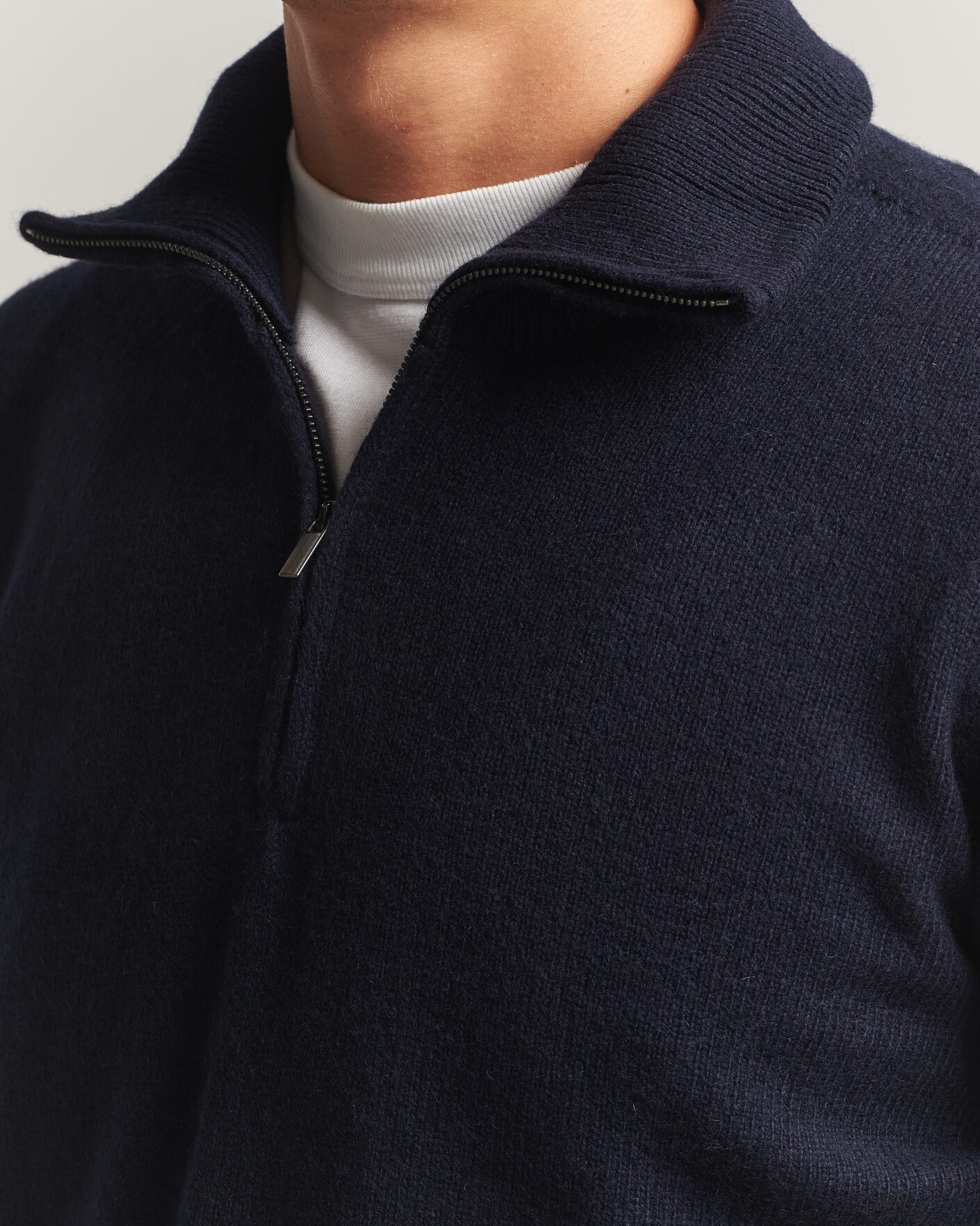 Hombres | Jerséis y prendas de punto | Altea | Wool/Cashmere Half Zip Navy