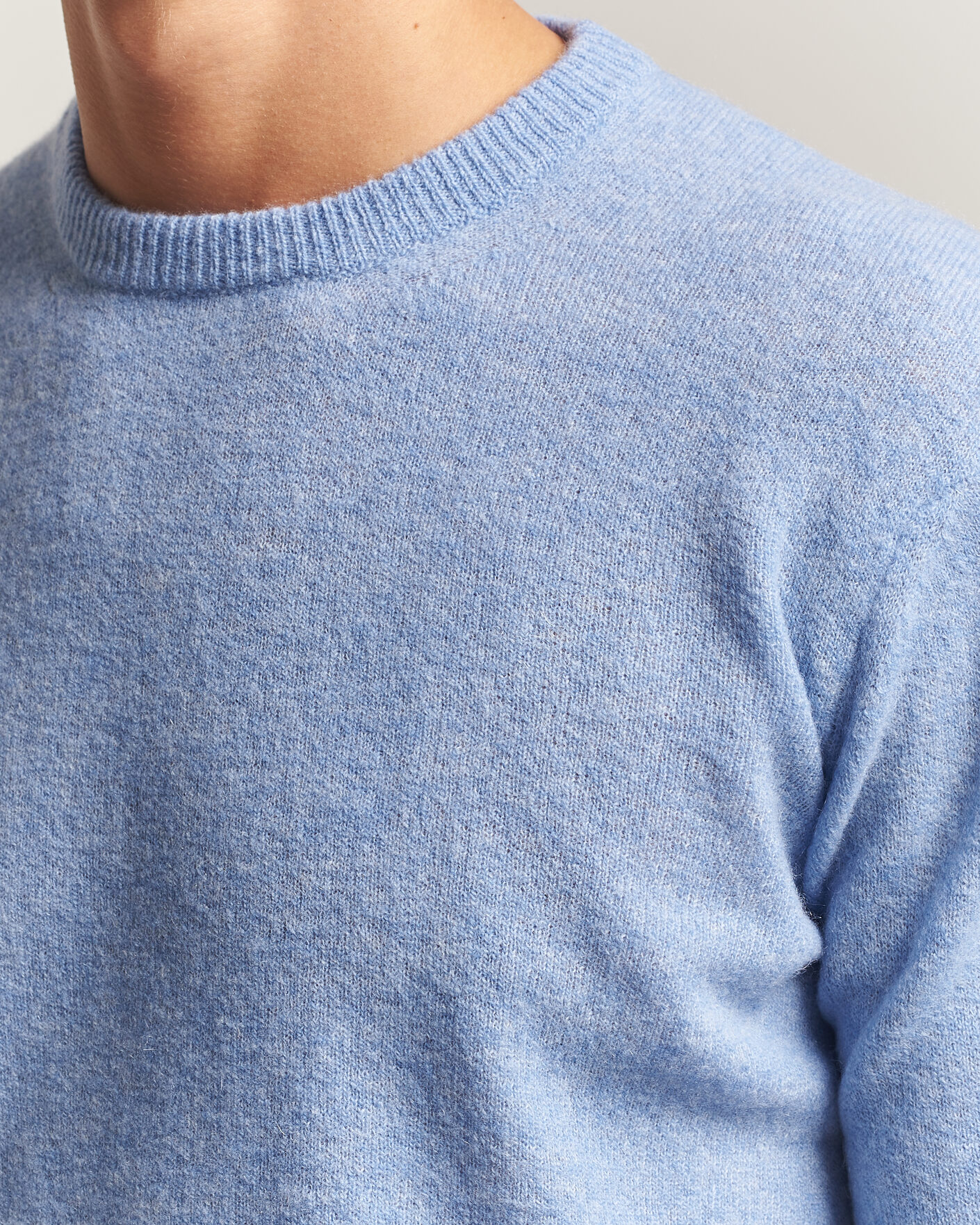 Hombres | Jerséis y prendas de punto | Altea | Cloud Cashmere Blend Sweater Sky Blue