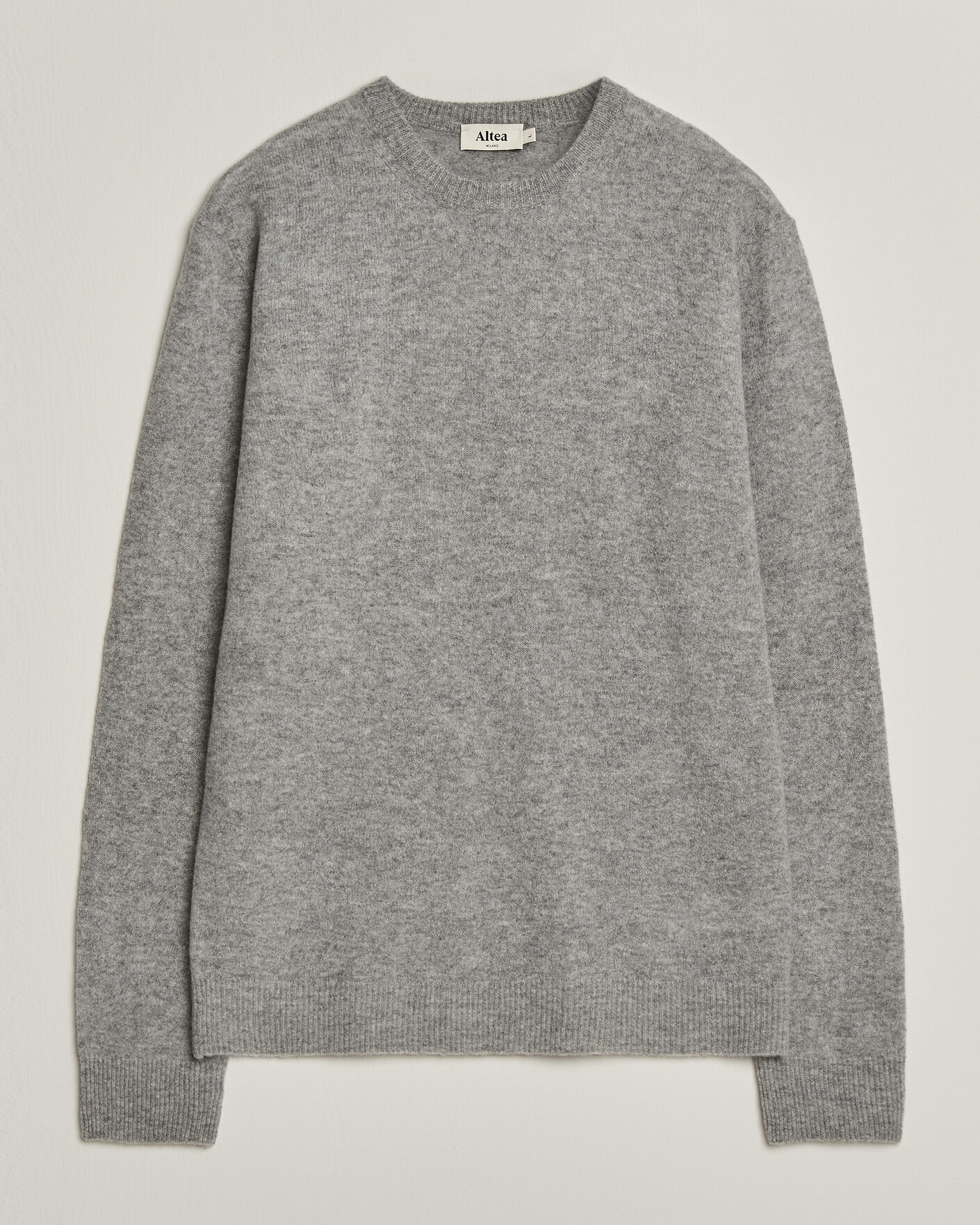 Hombres | Jerséis y prendas de punto | Altea | Cloud Cashmere Blend Sweater Grey Melange